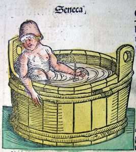 Imagen del suicidio de Séneca